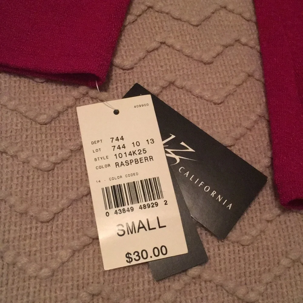 NWT Purple Sweater with asymmetrical neckline - Picture 4 of 4